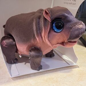Fur Real interactive Hippo Toy with Blue Eyes